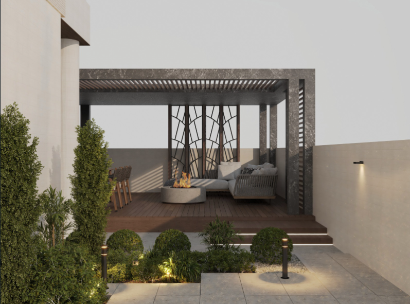 Pergola Lounge Area
